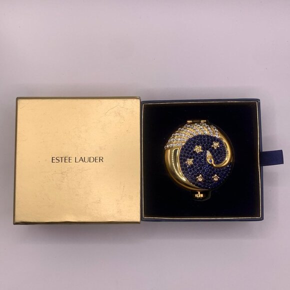 Estee Lauder Limited Edition Swan Dreams Powder Compact by Monica Rich Kosann - Picture 1 of 10